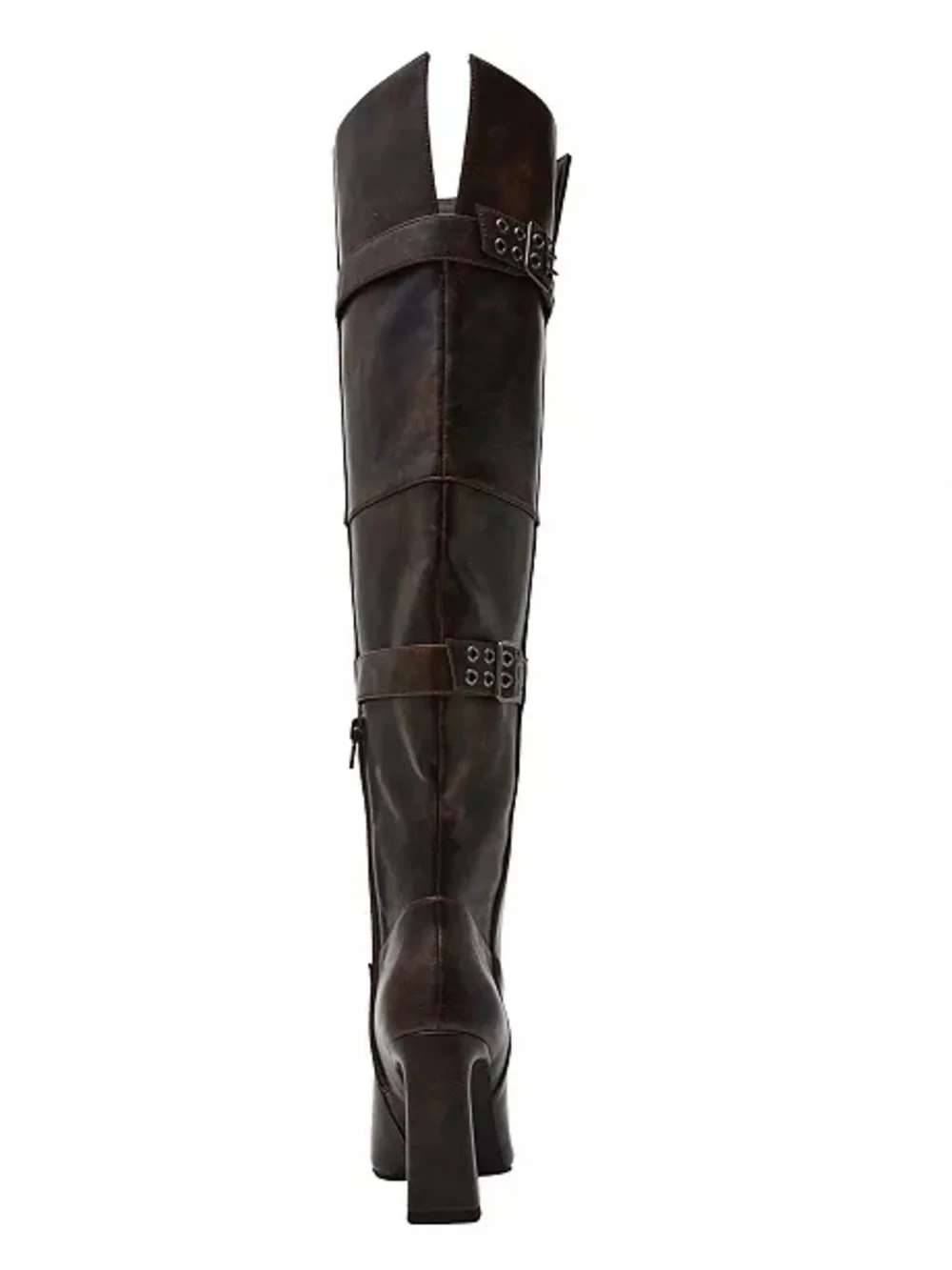 🔥Wild Pair Over-the-Knee Pointed Toe Buckle Boots in Dark Brown🔥BRAND NEW N BOX